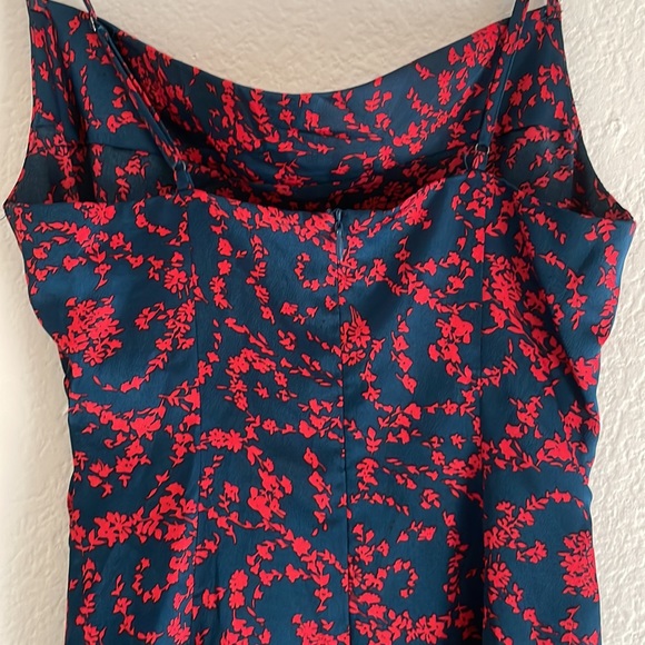 RENAMED | Navy blue with red floral dress - Picture 6 of 6